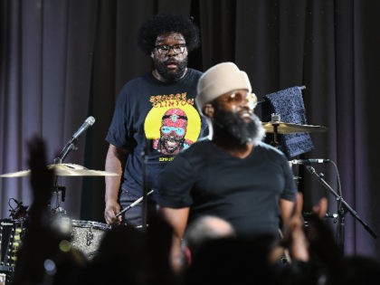 NEW YORK, NEW YORK - APRIL 01: Questlove and Black Thought perform at the opening reception for "Play It Loud: Instruments Of Rock & Roll" exhibition at The Metropolitan Museum of Art on April 01, 2019 in New York City. (Photo by Nicholas Hunt/Getty Images)