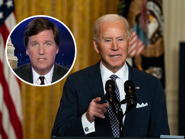 WASHINGTON, DC - FEBRUARY 19: U.S. President Joe Biden delivers remarks at a virtual event