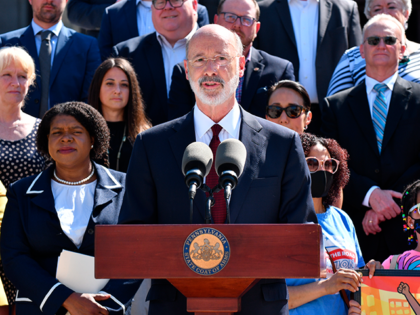 Gov. Tom Wolf speaks at an event at the Capitol to discuss increases in public school fund