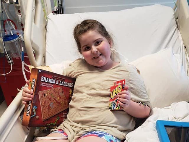 A seven-year-old girl in Milton, West Virginia, named Avery Sweat was fine until about six weeks ago when she developed symptoms her parents thought were asthma. (Ginger Sweat/Facebook)