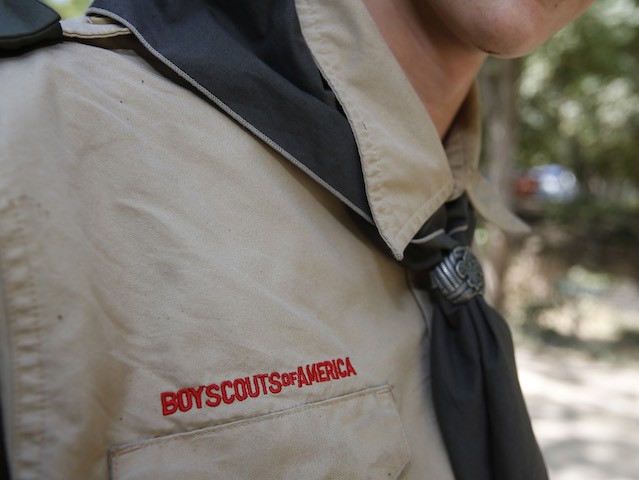 PAYSON, UT - JULY 31: A Boy Scout attends camp Maple Dell on July 31, 2015 outside Payson,