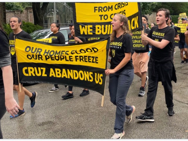 Climate Protesters at Ted Cruz's Home