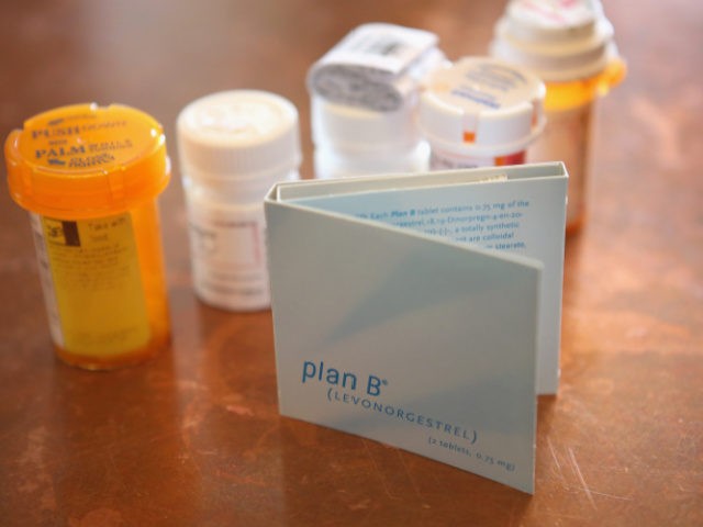 CHICAGO, IL - APRIL 05: This photo illustration shows a package of Plan B contraceptive on