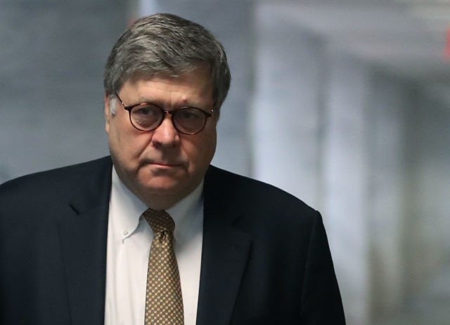 WASHINGTON, DC - JANUARY 29: Attorney General nominee William Barr arrives on Capitol Hill