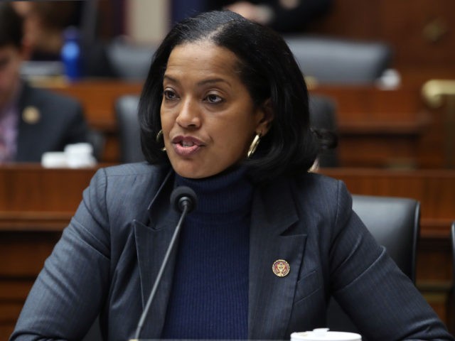 WASHINGTON, DC - MARCH 06: Rep. Jahana Hayes (D-CT) participates in a House Education and Labor Committee Markup on the H.R. 582 Raise The Wage Act, in the Rayburn House Office Building on March 6, 2019 in Washington, DC. (Photo by Mark Wilson/Getty Images)
