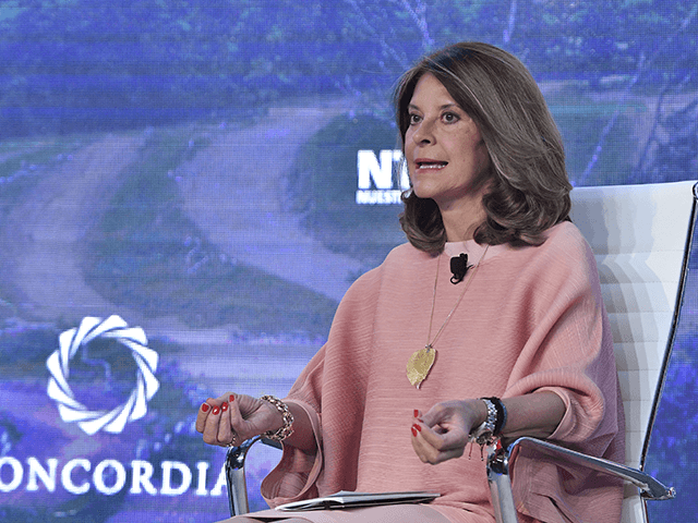 Marta Lucia Ramirez,​ Vice President of Colombia attends the forum 'The Role of Vice President: Reaching Gender Equity in Government Leadership' at the 2019 Concordia Americas Summiton May 14, 2019 in Bogota, Colombia. (Photo by Gabriel Aponte/Getty Images for Concordia Summit)
