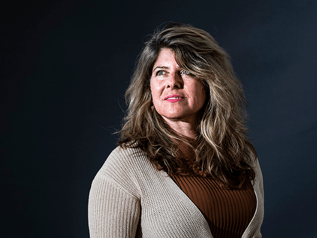 American liberal progressive feminist author, journalist, and former political advisor to Al Gore and Bill Clinton Naomi Wolf attends a photocall during Edinburgh International Book Festival 2019 on August 12, 2019 in Edinburgh, Scotland. (Photo by Simone Padovani/Awakening/Getty Images)
