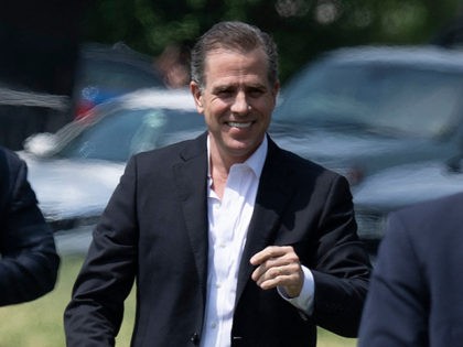 Hunter Biden walks to Marine One on the Ellipse outside the White House May 22, 2021, in W
