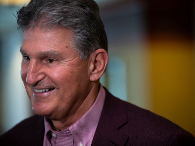 West Virginia Sen. Manchin And Energy Secretary Granholm Visit Energy Sector Companies In The State MORGANTOWN, WV - JUNE 03: U.S. Sen. Joe Manchin (D-WV) is interviewed after a news confere