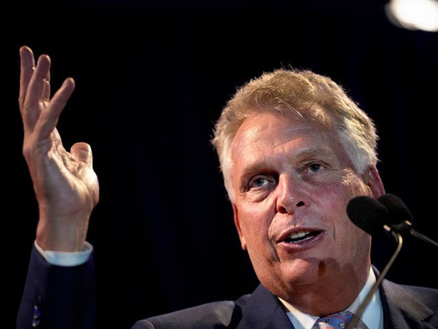 MCLEAN, VA - JUNE 8: Gubernatorial candidate Terry McAuliffe greets supporters at an election-night event after winning the Democratic primary on June 8, 2021 in McLean, Virginia. McAuliffe will face Republican nominee Glenn Youngkin in the state's general election this fall. McAuliffe previously served as Virginia governor from 2014-2018. (Photo …