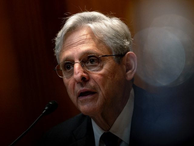 Attorney General Garland Testifies On Proposed Budget Before Senate Committee WASHINGTON, DC - JUNE 9: U.S. Attorney General Merrick Garland speaks during a Senate Appropriations Subcommittee on Commerce, Justice, Science, and Related Agencies hearing at the Dirksen Senate Office building on June 9, 2021 in Washington, DC. (Photo by Stefani Reynolds-Pool/Getty Images)