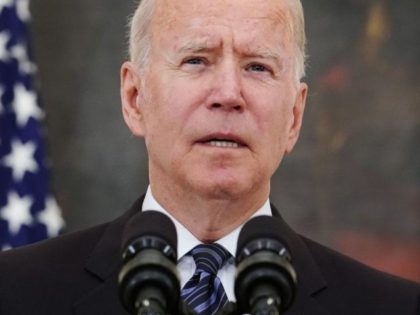US President Joe Biden speaks about crime prevention, in the State Dining Room of the White House in Washington, DC on June 23, 2021. - President Biden unveiled new measures Wednesday to tackle gun violence against a backdrop of surging crime that his Republican rivals have seized on for weeks. …