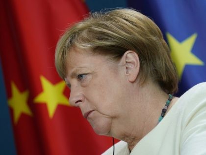 BERLIN, GERMANY - SEPTEMBER 14: German Chancellor Angela Merkel, along with European Commi