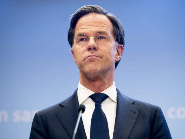 THE HAGUE, NETHERLANDS - APRIL 13: Prime minister Mark Rutte is seen during the press conference about the coronavirus approach on April 13, 2021 in The Hague, Netherlands. During the press conference, it was announced that the current lockdown measures will remain in place until at least April 28, whereas …