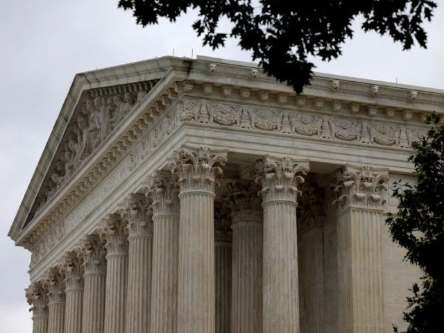 WASHINGTON, DC - JUNE 22: The U.S. Supreme Court is shown on June 22, 2021 in Washington, DC. The court is expected to release more opinions for cases related to voting rights, donor disclosure and student’s first amendment rights, as it finishes up the final days of it’s annual term. …