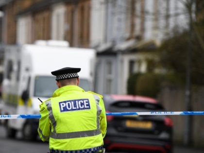 GLASGOW, SCOTLAND - APRIL 24: Police attend a house in Drumoyne where they are investigati