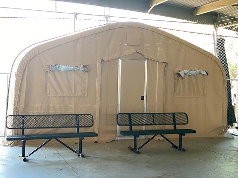 Soft-sided migrant detention facility in Laredo Sector. (Photo: U.S. Border Patrol/Laredo Sector)