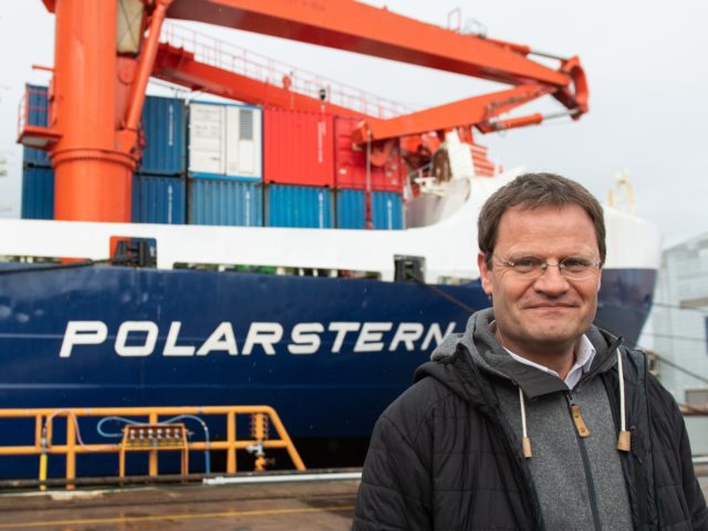 BREMERHAVEN, GERMANY - OCTOBER 12: MOSAIC expedition leader Markus Rex at the Polarstern research vessel after it returns from a year-long drift across the Arctic on October 12, 2020 in Bremerhaven, Germany. The Polarstern, a ship of the Alfred Wegener Institute for Polar and Marine Research, became a Multidisciplinary drifting …