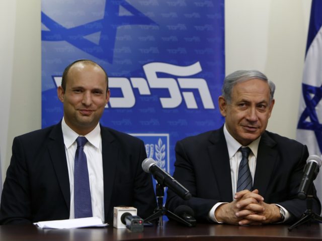 Naftali Bennett and Benjamn Netanyahu (Gali Tibbon / AFP / Getty)