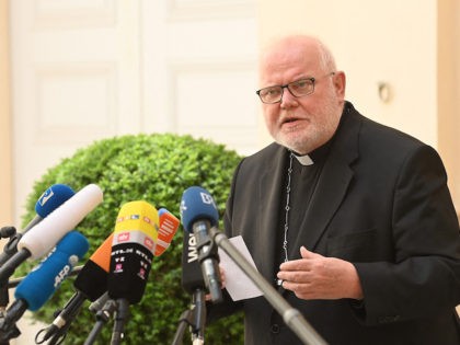 Cardinal Reinhard Marx, Archbishop of Munich and Freising, addresses a press conference in Munich, southern Germany, on June 4, 2021, after he had offered Pope Francis his resignation over the church's "institutional and systemic failure" in its handling of child sex abuse scandals. - "It is important to me to …