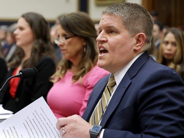 WASHINGTON, DC - SEPTEMBER 25: Former Bureau of Alcohol, Tobacco, Firearms and Explosives agent and Giffiords Law Center senior policy advisor David Chipman (R) testifies before U.S. House Judiciary Committee during a hearing on assault weapons in the Rayburn House Office Building on Capitol Hill September 25, 2019 in Washington, …
