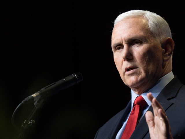 COLUMBIA, SC - APRIL 29: Former Vice President Mike Pence speaks to a crowd during an even