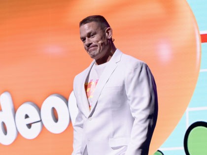 NEW YORK, NY - MARCH 06: John Cena speaks onstage at the Nickelodeon Upfront 2018 at Palace Theatre on March 6, 2018 in New York City. (Photo by Bryan Bedder/Getty Images for New Games Productions Inc. )