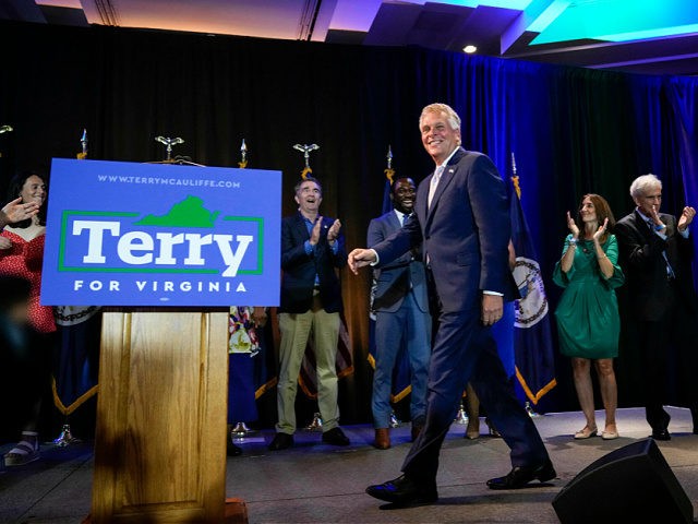 MCLEAN, VA - JUNE 8: Virginia gubernatorial candidate Terry McAuliffe (D-VA) arrives to sp