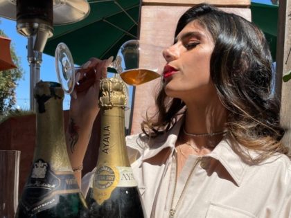 Ex-porn star Mia Khalifa tweeted a photo of herself drinking Nazi-era wine with the caption, "My wine is older than your apartheid 'state,'" sparking accusations of antisemitism.