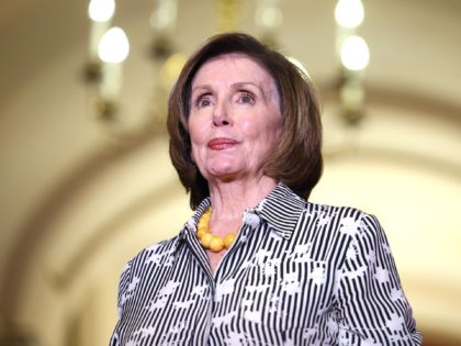 WASHINGTON, DC - JUNE 28: U.S. Speaker of the House Nancy Pelosi (D-CA) listens as Israeli