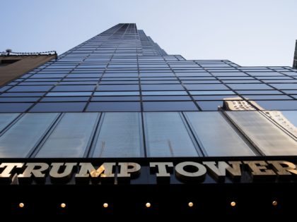 NEW YORK, NY - NOVEMBER 16: A view of Trump Tower on 5th Avenue, November 16, 2016 in New York City. Trump is in the process of choosing his presidential cabinet as he transitions from a candidate to the president-elect. (Photo by Drew Angerer/Getty Images)