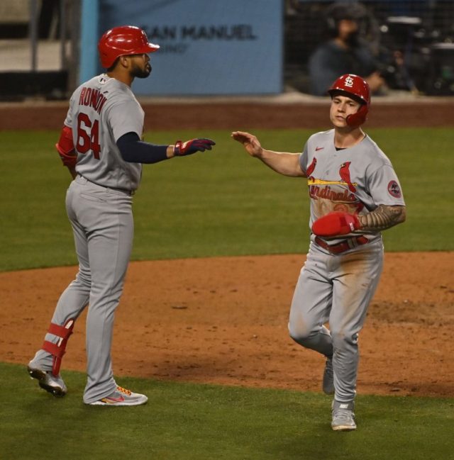 Tyler O'Neill helps Cardinals halt Dodgers rally, tie series