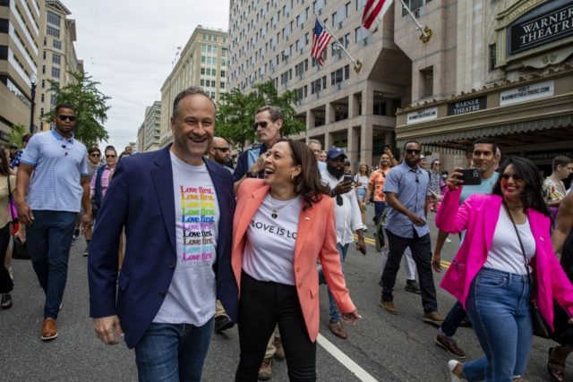 VP Kamala Harris takes part in D.C.'s LGBTQ Pride rally