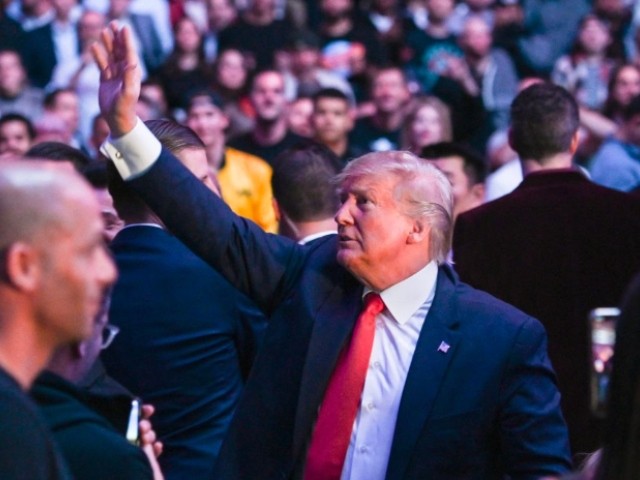 WATCH: Trump Enters UFC 264 to Chants of “U-S-A!”