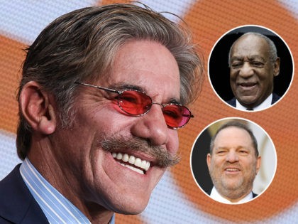 (INSETS: Bill Cosby, Harvey Weinstein) FILE - In this Jan. 16, 2015 file photo, Geraldo Rivera participates in "The Celebrity Apprentice" panel at the NBC 2015 Winter TCA in Pasadena, Calif. Rivera says he's "filled with regret" for initially discounting the sexual harassment allegations against his former Fox News Channel …