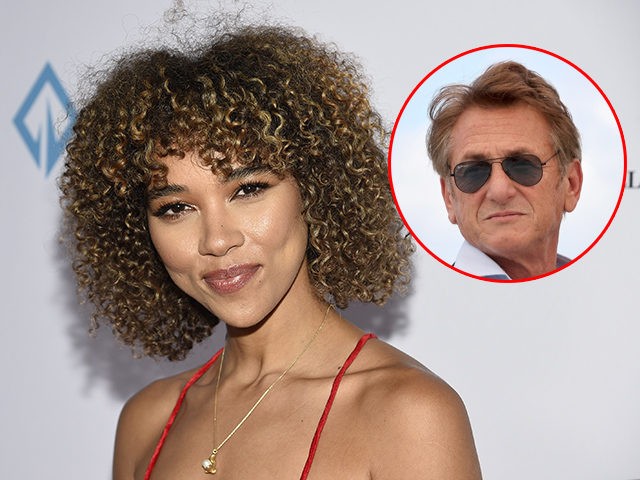 (INSET: Sean Penn) Actor Alexandra Shipp attends a special screening of "Asking For It" at
