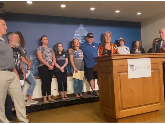 A group of Minnesotans gathered at the Capitol Monday to announce lawsuits against critical race theory in their workplaces and schools. (Upper Midwest Law Center/Facebook)