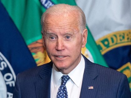 US President Joe Biden leaves after addressing the Intelligence Community workforce and it