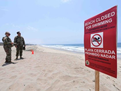Closed beach (Frederic J. Brown / Getty)