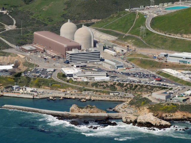 Aerial view of the Diablo Canyon Nuclear Power Plant which sits on the edge of the Pacific