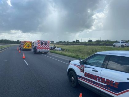 Wharton County Constables Office Pct. 2 deputies process the scene of a fatal human smuggl