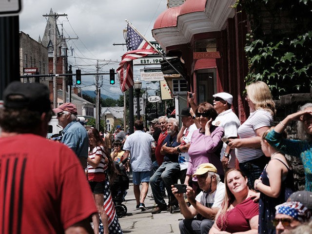 SAUGERTIES, NY - JULY 04: People participate in the annual Fourth of July parade on July 0