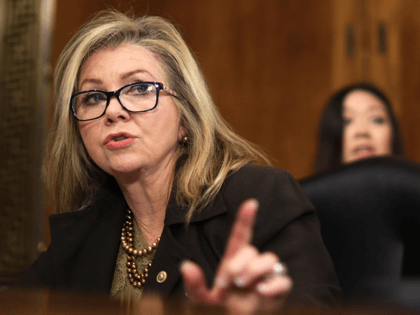 U.S. Sen. Marsha Blackburn (R-TN) speaks during a hearing before Senate Judiciary Committee December 10, 2019 on Capitol Hill in Washington, DC. The committee held a hearing on “Encryption and Lawful Access: Evaluating Benefits and Risks to Public Safety and Privacy.” (Photo by Alex Wong/Getty Images)
