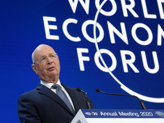 World Economic Forum (WEF) founder and executive chairman Klaus Schwab delivers a speech a