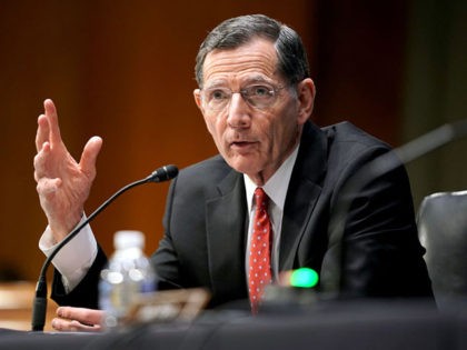 WASHINGTON, DC - MARCH 23: Sen. John Barrasso (R-WY) speaks at the confirmation hearing for Samantha Power, nominee to be Administrator of the U.S. Agency for International Development, before the Senate Foreign Relations Committee on March 23, 2021 on Capitol Hill in Washington, DC. Power previously served as U.S. Ambassador …