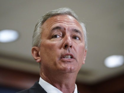 WASHINGTON, DC - APRIL 14: Rep. John Katko (R-NY) speaks during a press conference following a House Republican caucus meeting on Capitol Hill on April 14, 2021 in Washington, DC. The House Republican members spoke about their recent trip to the southern border and the surge of migrant children entering …