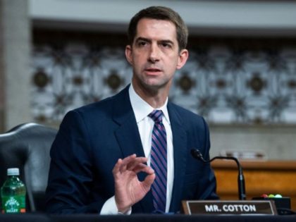 Sen. Tom Cotton, R-AR attends a Senate Judiciary Committee hearing on pending judicial nom