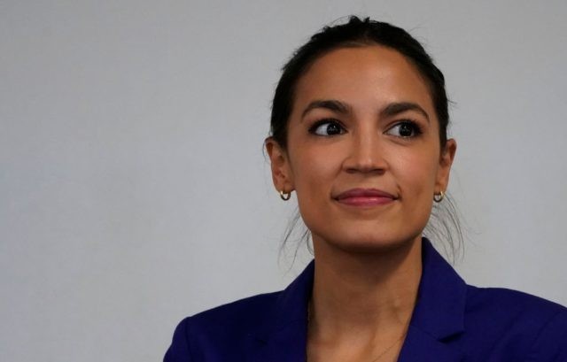 Democratic Reps. Alexandria Ocasio-Cortez participates in a press conference on the expand