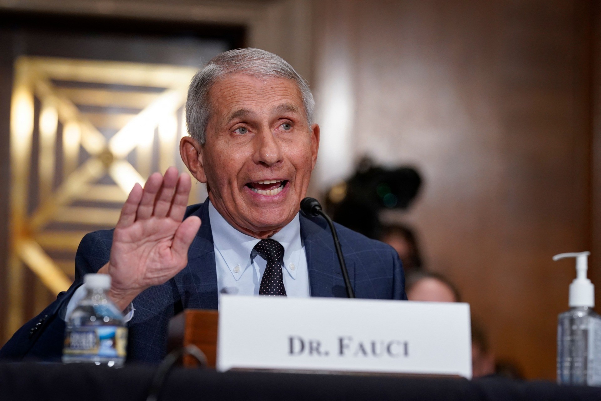 Dr. Anthony Fauci, director of the National Institute of Allergy and Infectious Diseases, responds to questions by Senator Rand Paul during the Senate Health, Education, Labor, and Pensions Committee hearing on Capitol Hill in Washington, DC on July 20, 2021. (Photo by J. Scott Applewhite / POOL / AFP) (Photo by J. SCOTT APPLEWHITE/POOL/AFP via Getty Images)