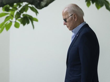 WASHINGTON, DC - JULY 21: U.S. President Joe Biden exits the Oval Office and walks to Marine One on the South Lawn of the White House on July 21, 2021 in Washington, DC. Biden is traveling to the Cincinnati, Ohio area to visit a training center for the International Brotherhood …